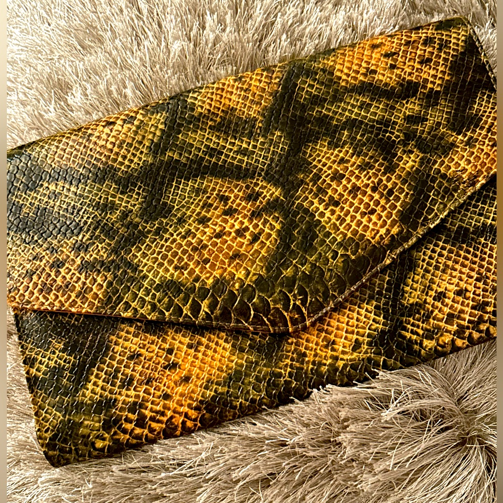 Joan Rivers Classic Faux Snakeskin Clutch